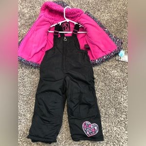 Toddler girl snow suit and jacket